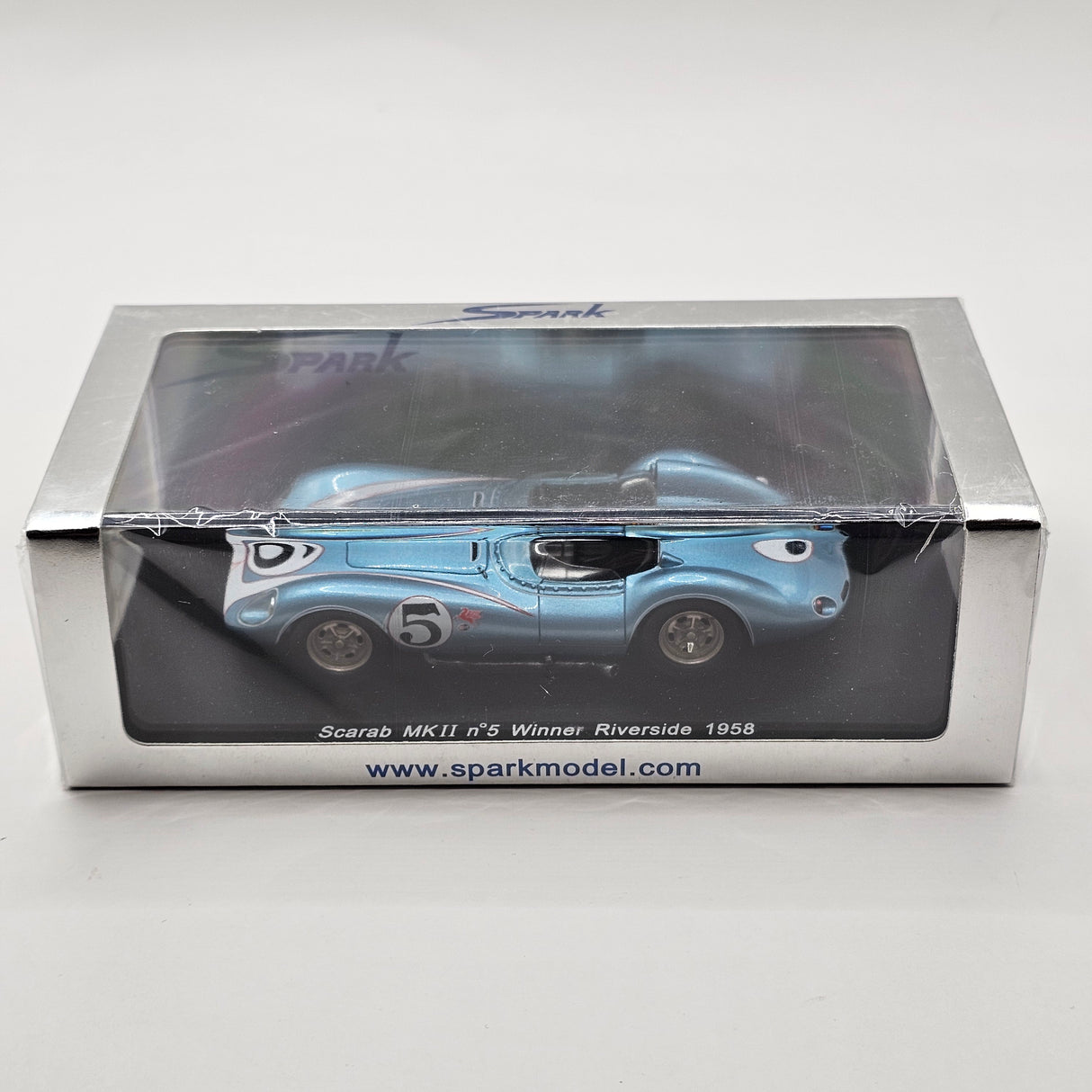 Spark Scarab MKII Chevrolet #5 Chuck Daigh Winner Riverside 1958 1/43 Scale