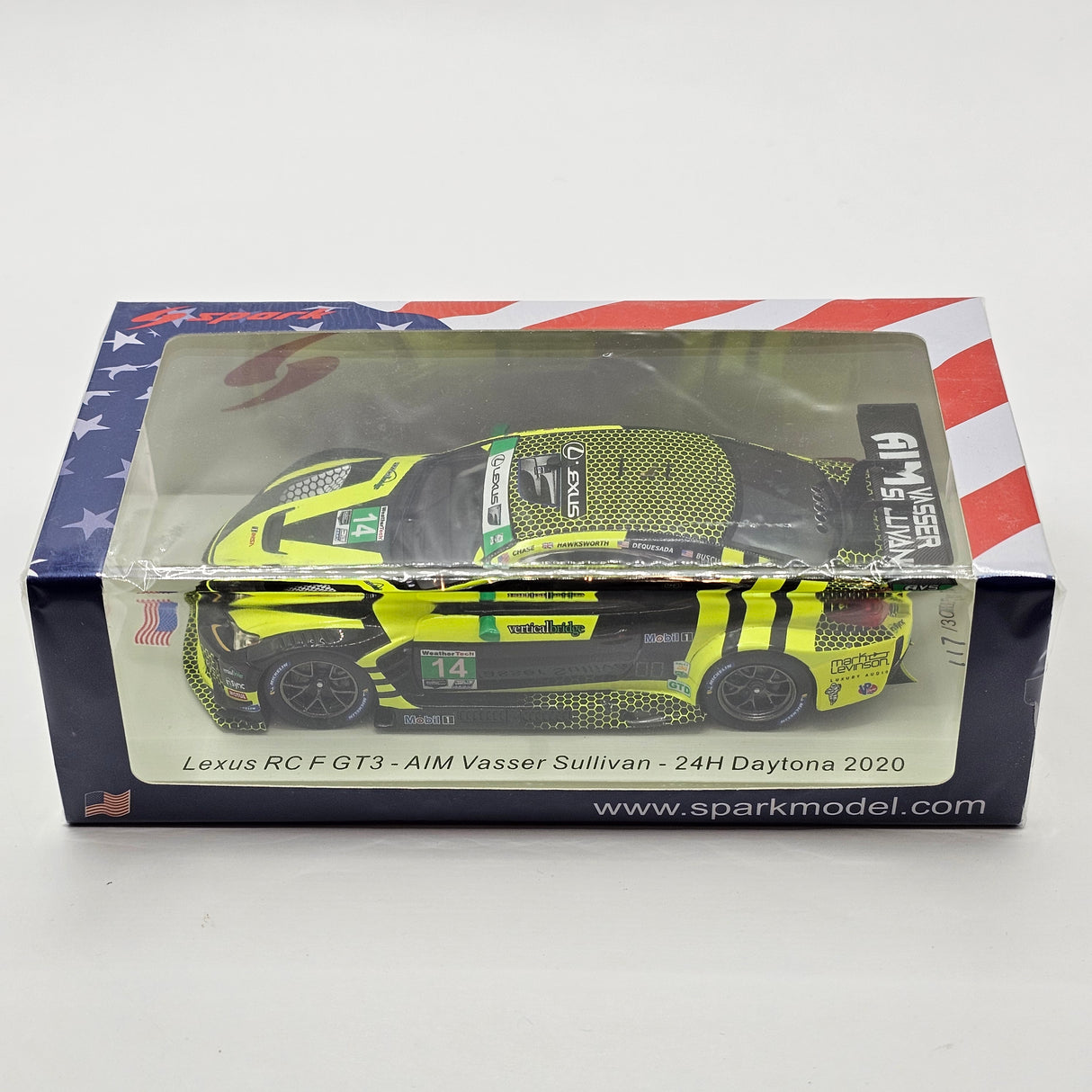 Spark Lexus RC F GT3 #14 AIM Vasser Sullivan 24Hrs Daytona 2020 1/43 Scale US129
