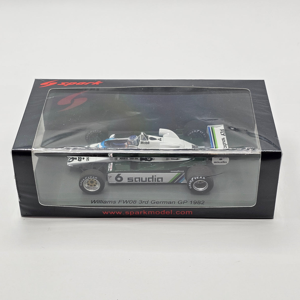 Spark Williams FW08 #6 Keke Rosberg 3rd German GP 1982 1/43 Scale S7499