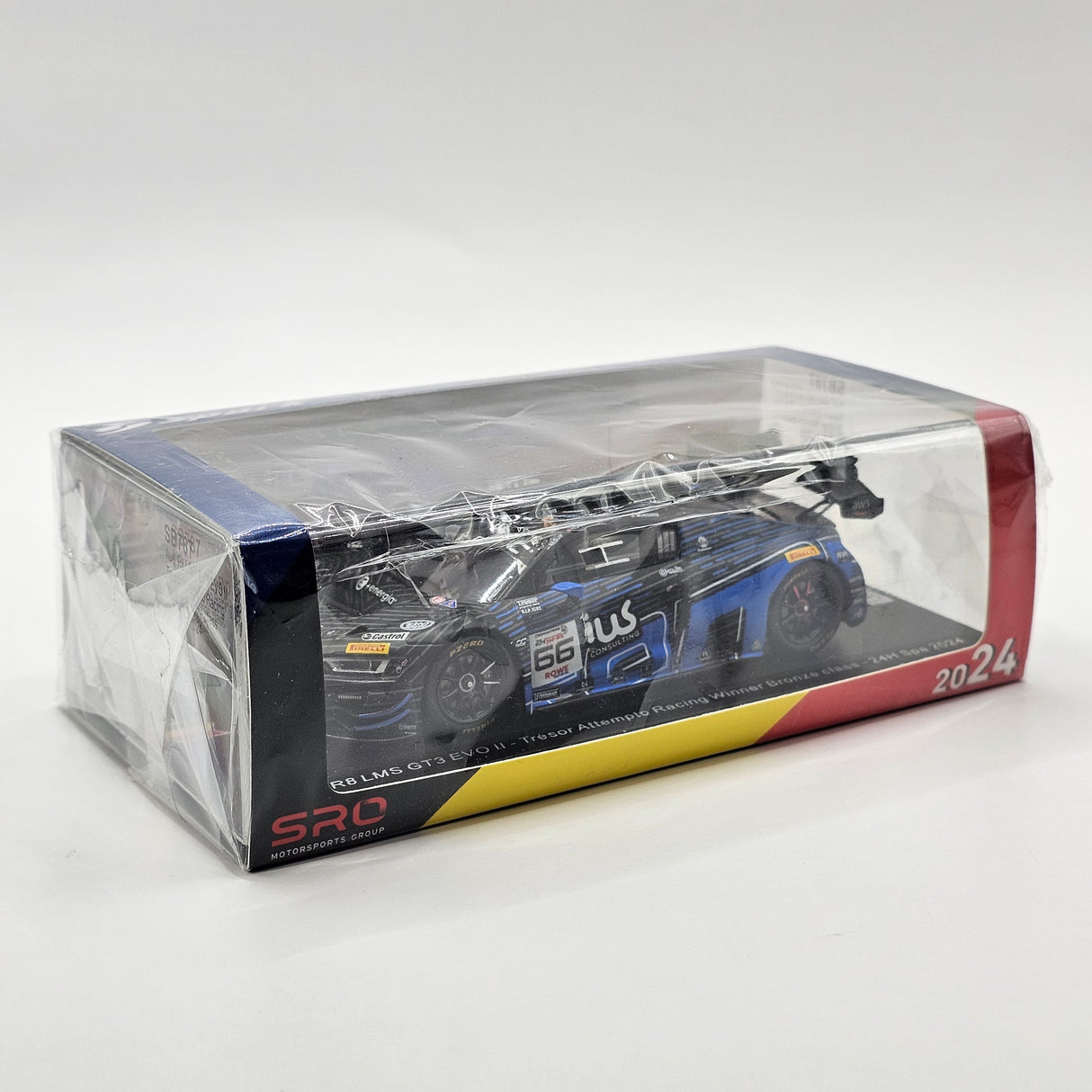 Spark Audi R8 LMS EVO II #66 Tresor Attempto Racing Bronze Winner 24Hrs Spa 2024 1/43 Scale