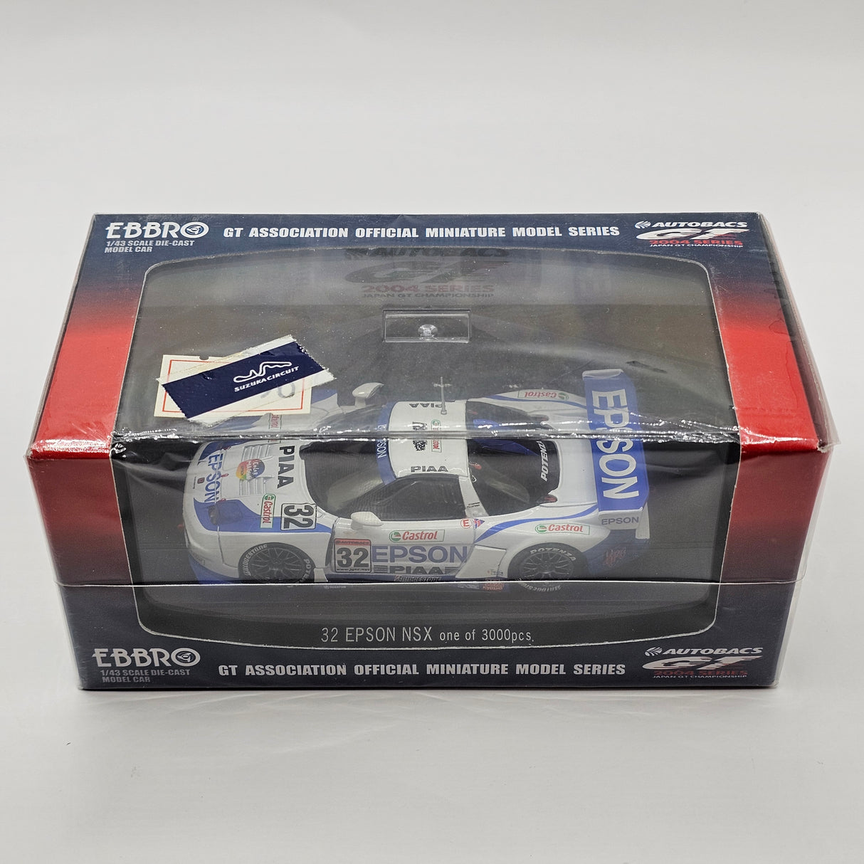 EBBRO Honda NSX #32 Epson Nakajima Racing JGTC GT500 2004 1/43 Scale