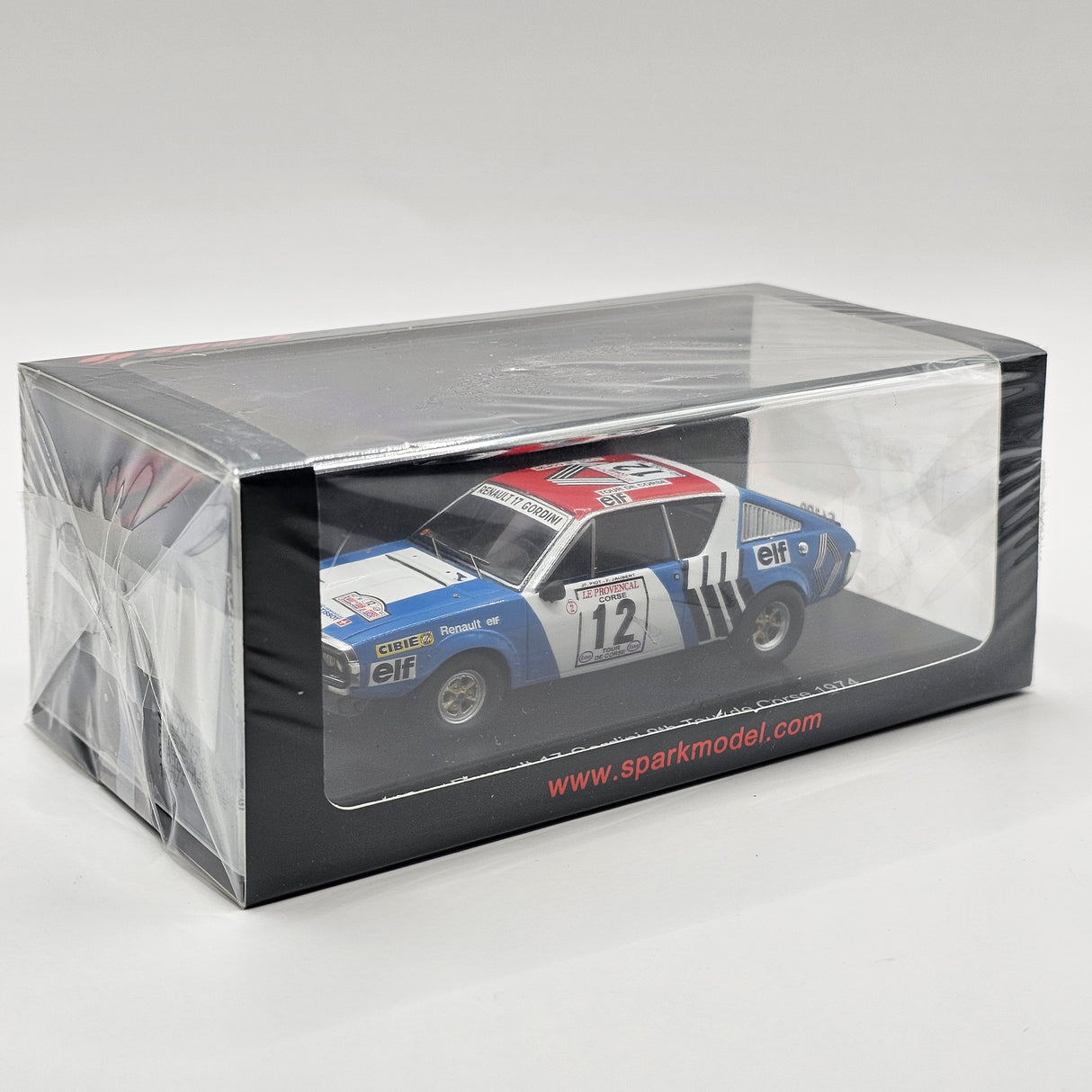 Spark Renault 17 #12 8th Tour de Corse 1974 1/43 Scale S6190