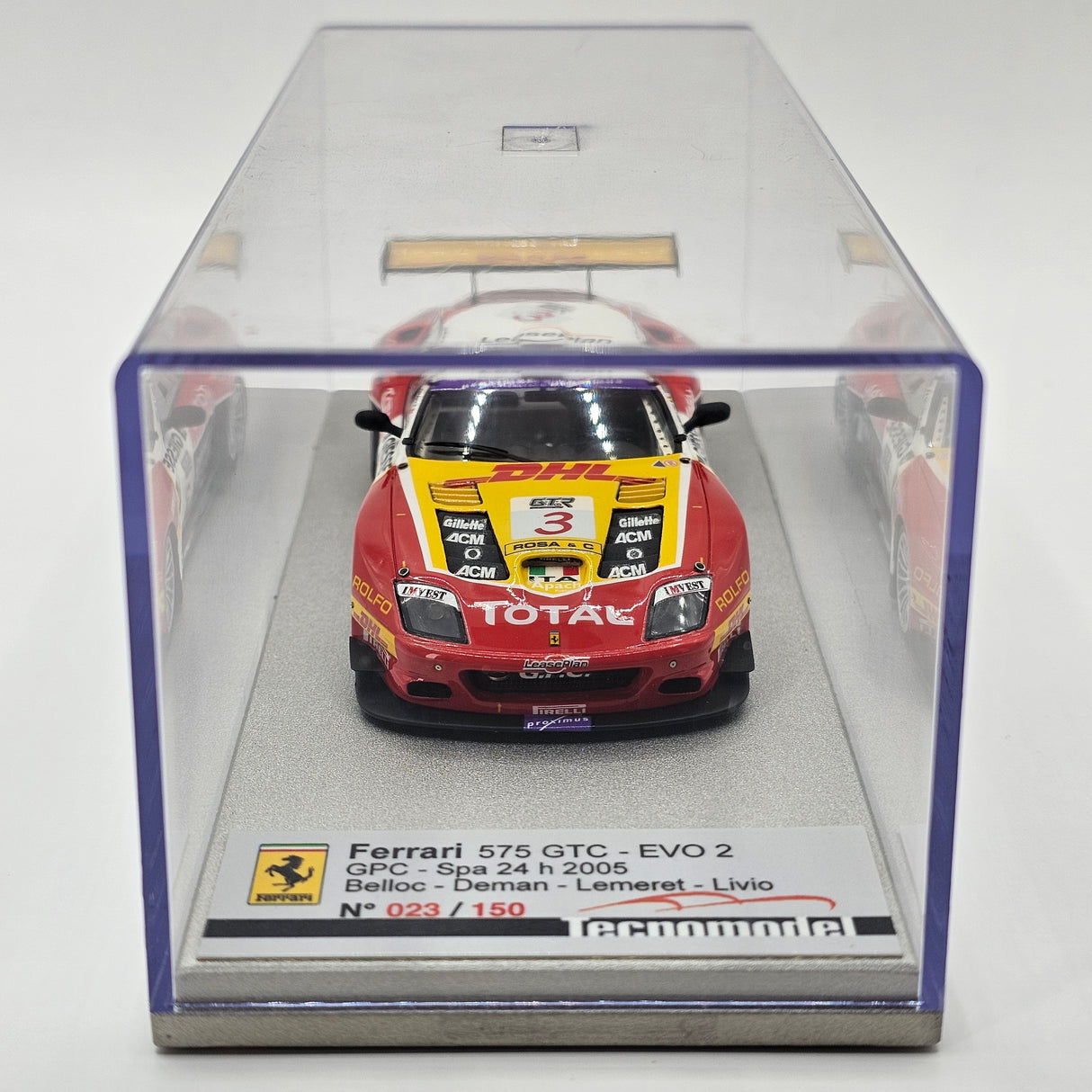 Tecnomodel Ferrari 575-GTC Maranello #3 GPC Sport 24Hrs Spa 2005 1/43 Scale