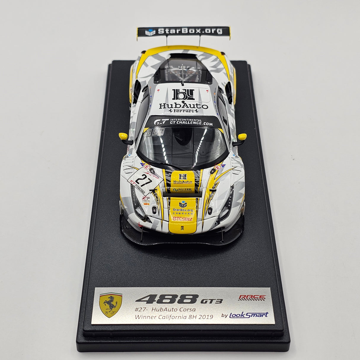Looksmart Ferrari 488 GT3 #27 HubAuto Corsa Winner 8Hrs California 2019 1/43 Scale
