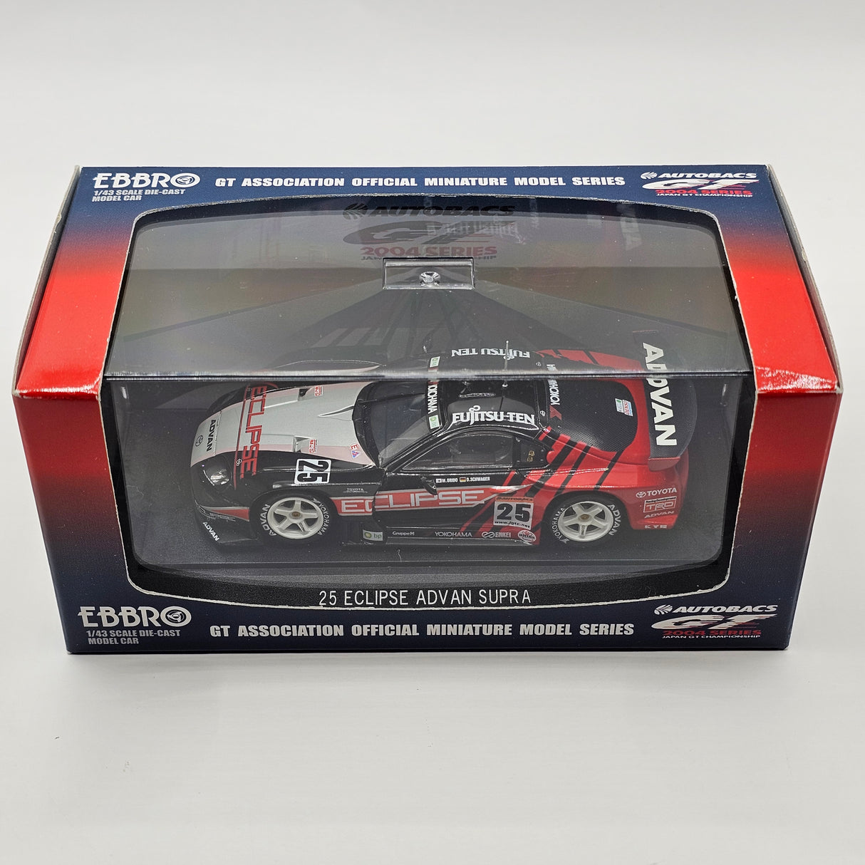 EBBRO Toyota Supra #25 Team Advan Tsuchiya JGTC GT500 2004 1/43 Scale