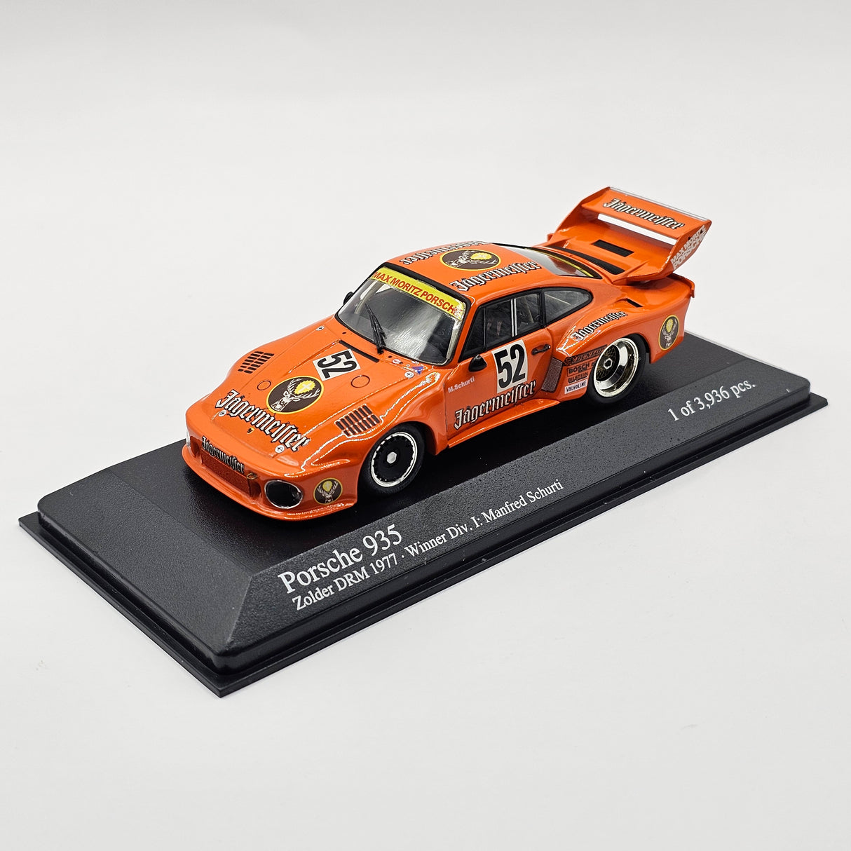 Minichamps Porsche 935 #52 Zolder DRM M. Schurti 1977 Winner 1/43 Scale