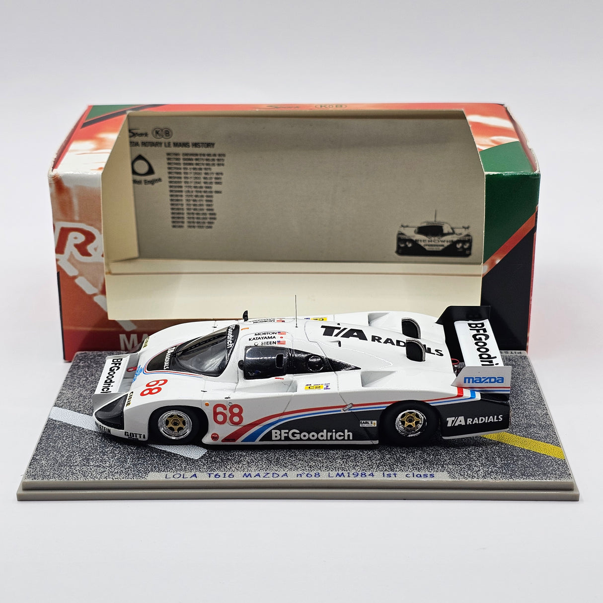 Spark Lola T616 Mazda #68 BF Goodrich Le Mans 24Hrs 1984 Rotary History 1/43 Scale