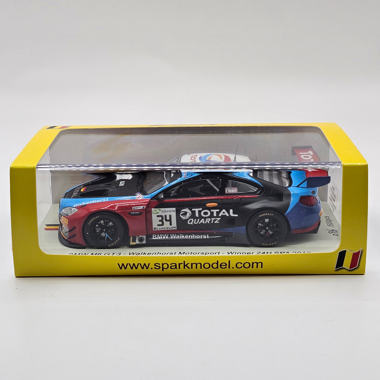Spark BMW M6 GT3 #34 Walkenhorst Motorsport Winner 24Hrs Spa 2018 1/43 Scale