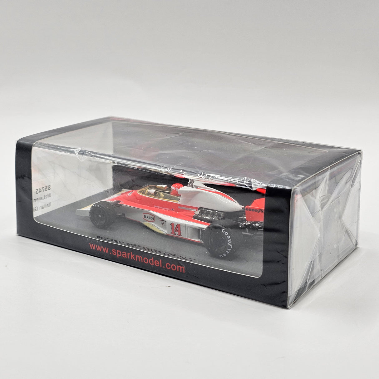 Spark McLaren M23 #14 Bruno Giacomelli 1977 Italian Formula 1 GP 1/43 Scale S5745