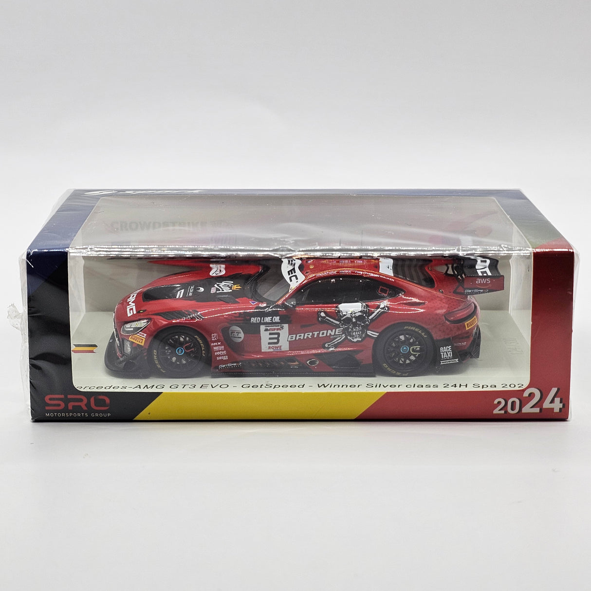 Spark Mercedes-AMG GT3 Evo #3 GetSpeed 24Hrs Spa 2024 Silver Winner 1/43 Scale