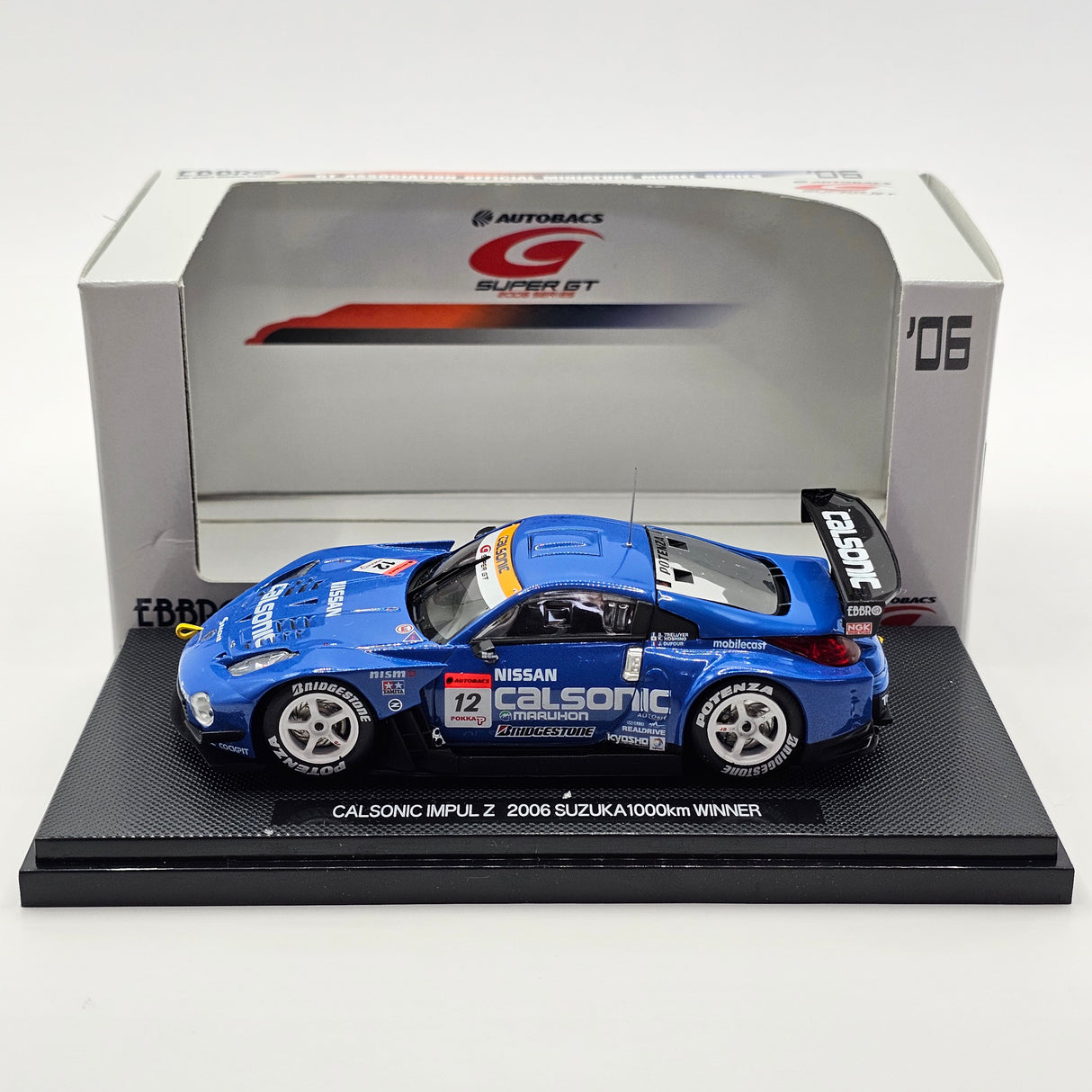 EBBRO Nissan Z #12 Calsonic Team Impul Super GT GT500 2006 1000KM Suzuka Winner 1/43 Scale