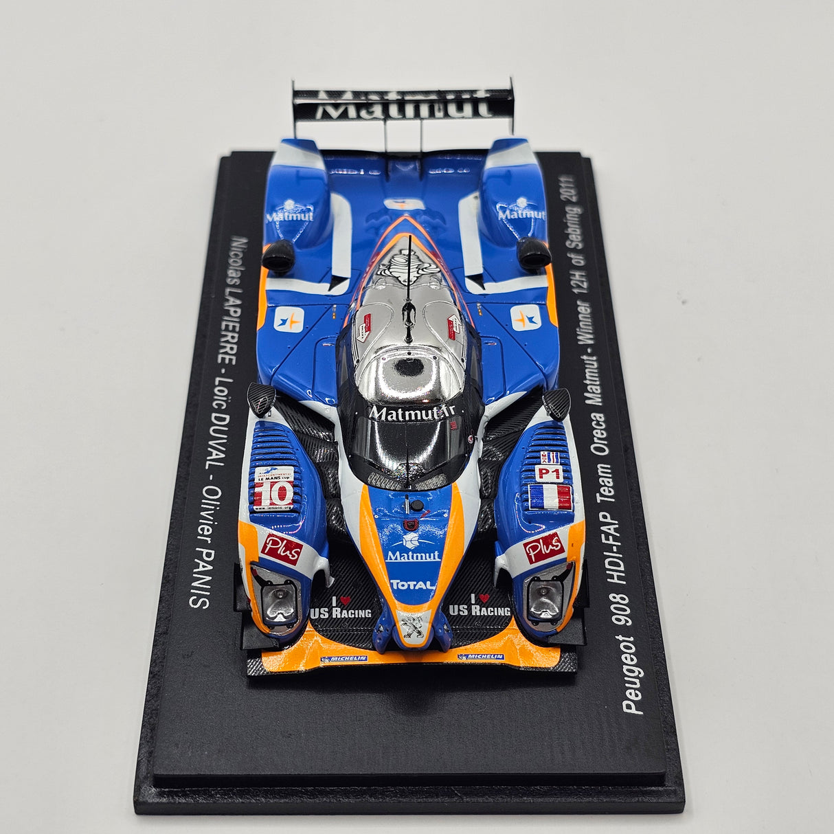 Spark Peugeot 908 HDI FAP #10 Team Oreca Matmut 12H Sebring 2011 Winner 1/43 Scale