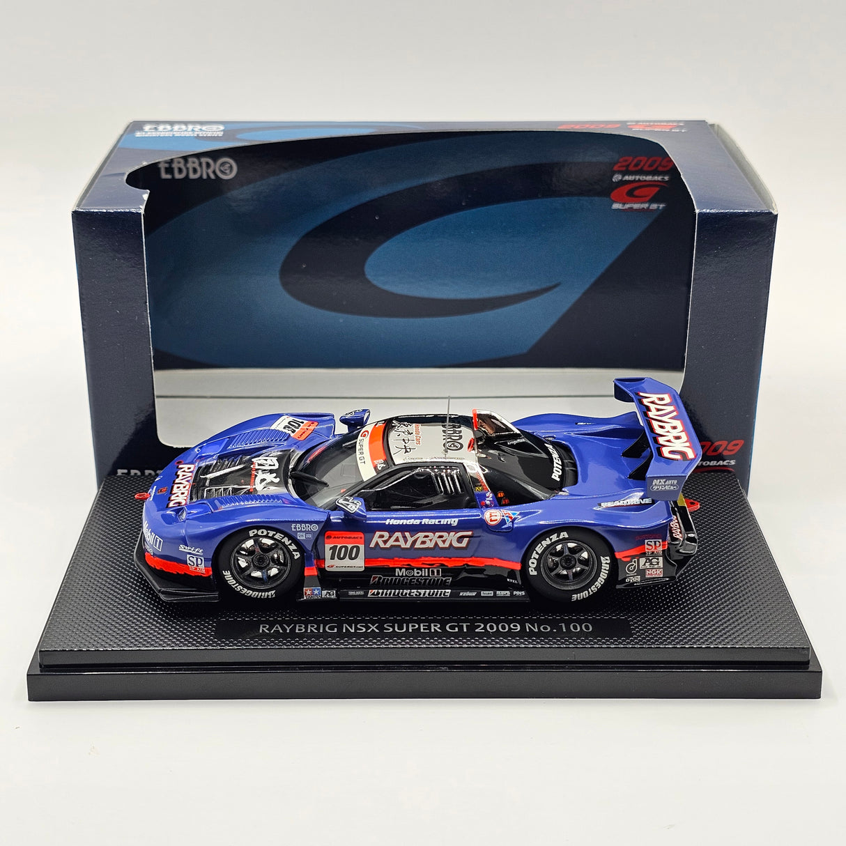 EBBRO Honda NSX #100 Raybrig Kunimitsu Super GT GT500 2009 1/43 Scale