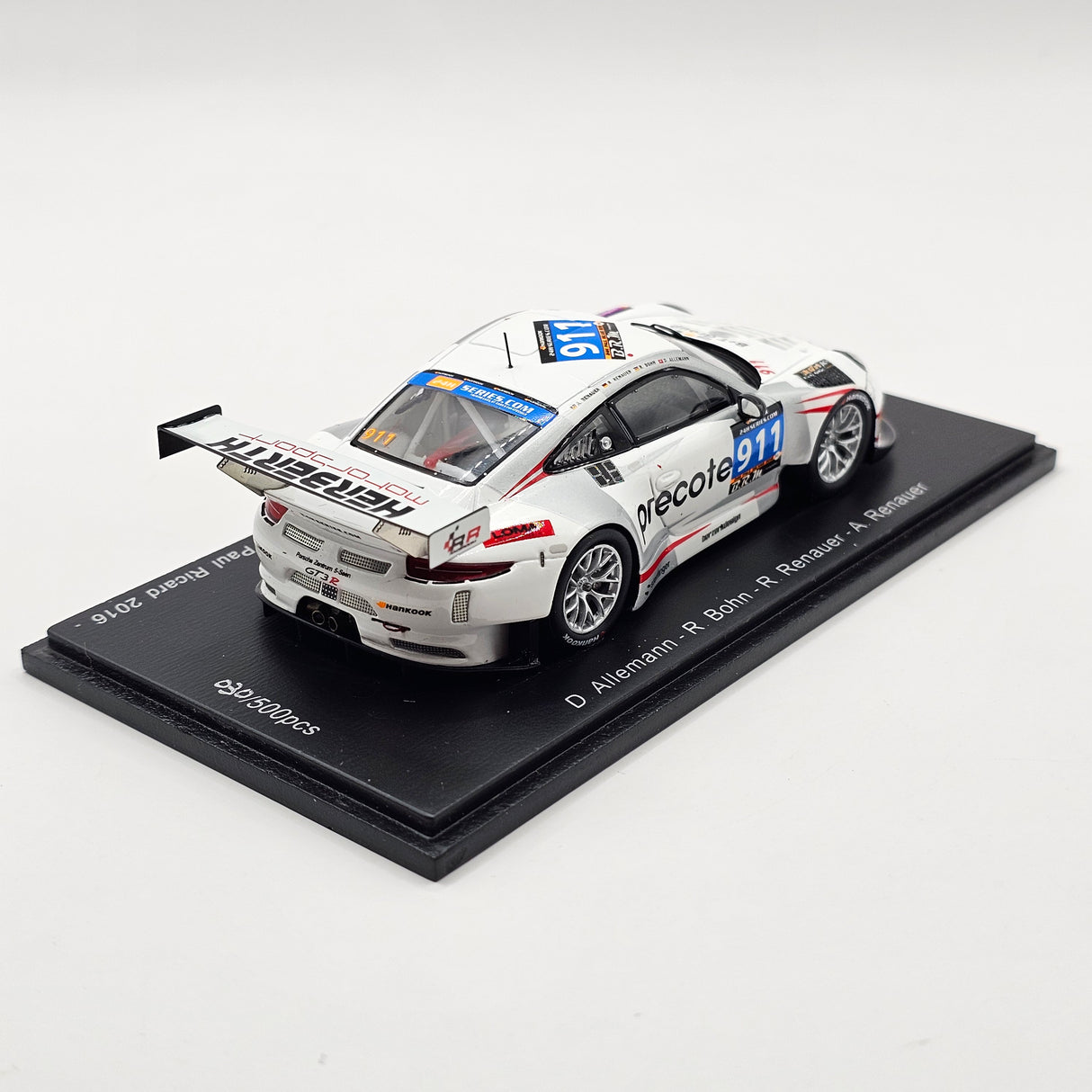 Spark Porsche 991 GT3R #911 Precote Herberth Winner 24Hrs Paul Ricard 2016 1/43 Scale