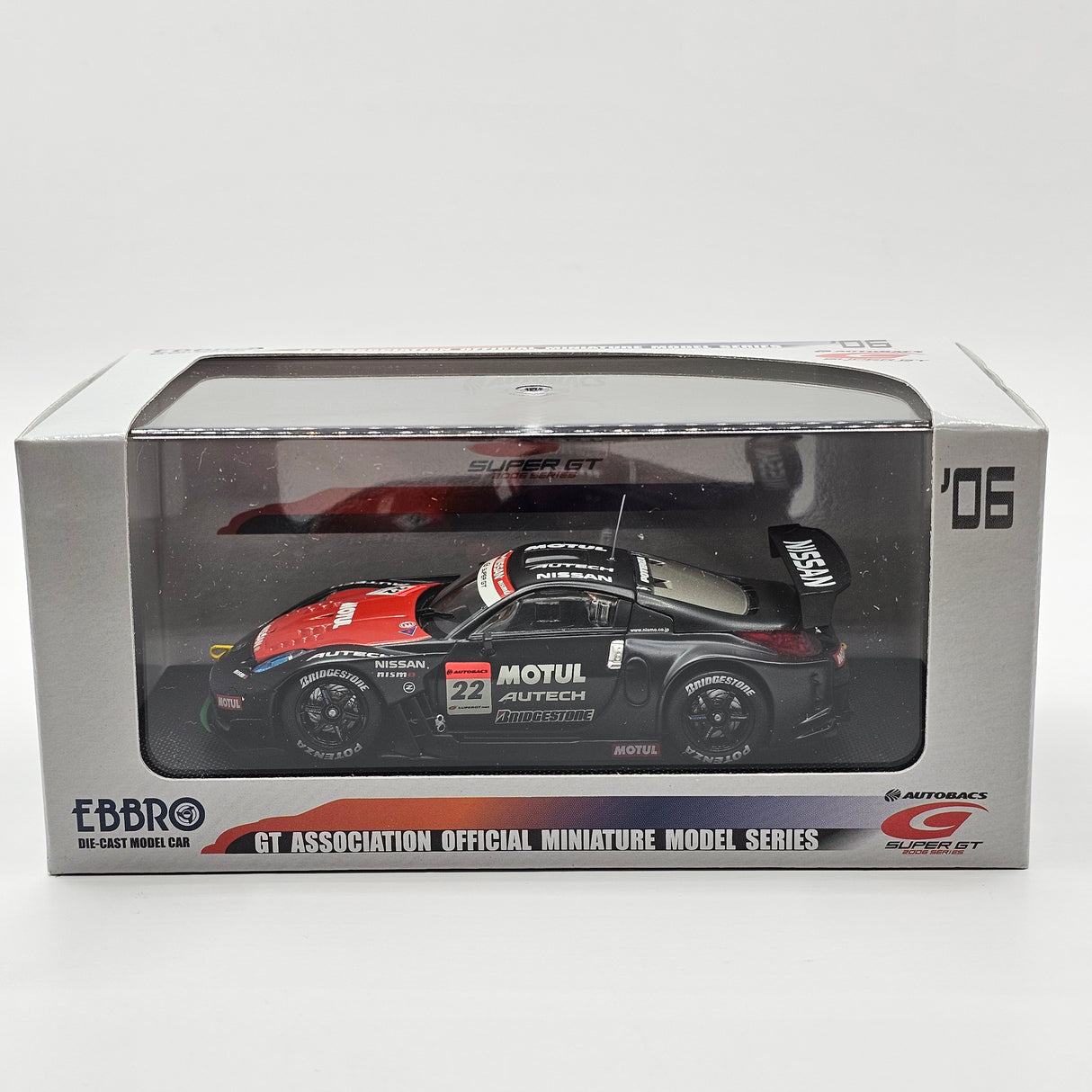 EBBRO Nissan Z #22 Motul Autech Test Car Super GT GT500 2006 1/43 Scale