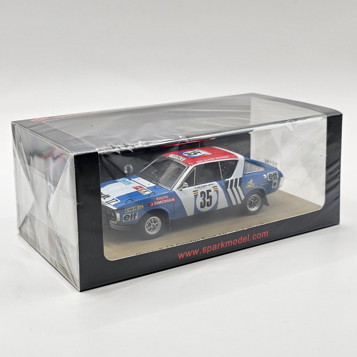 Spark Renault 17 #35 Rallye East African Safari 1975 1/43 Scale - Decal Error
