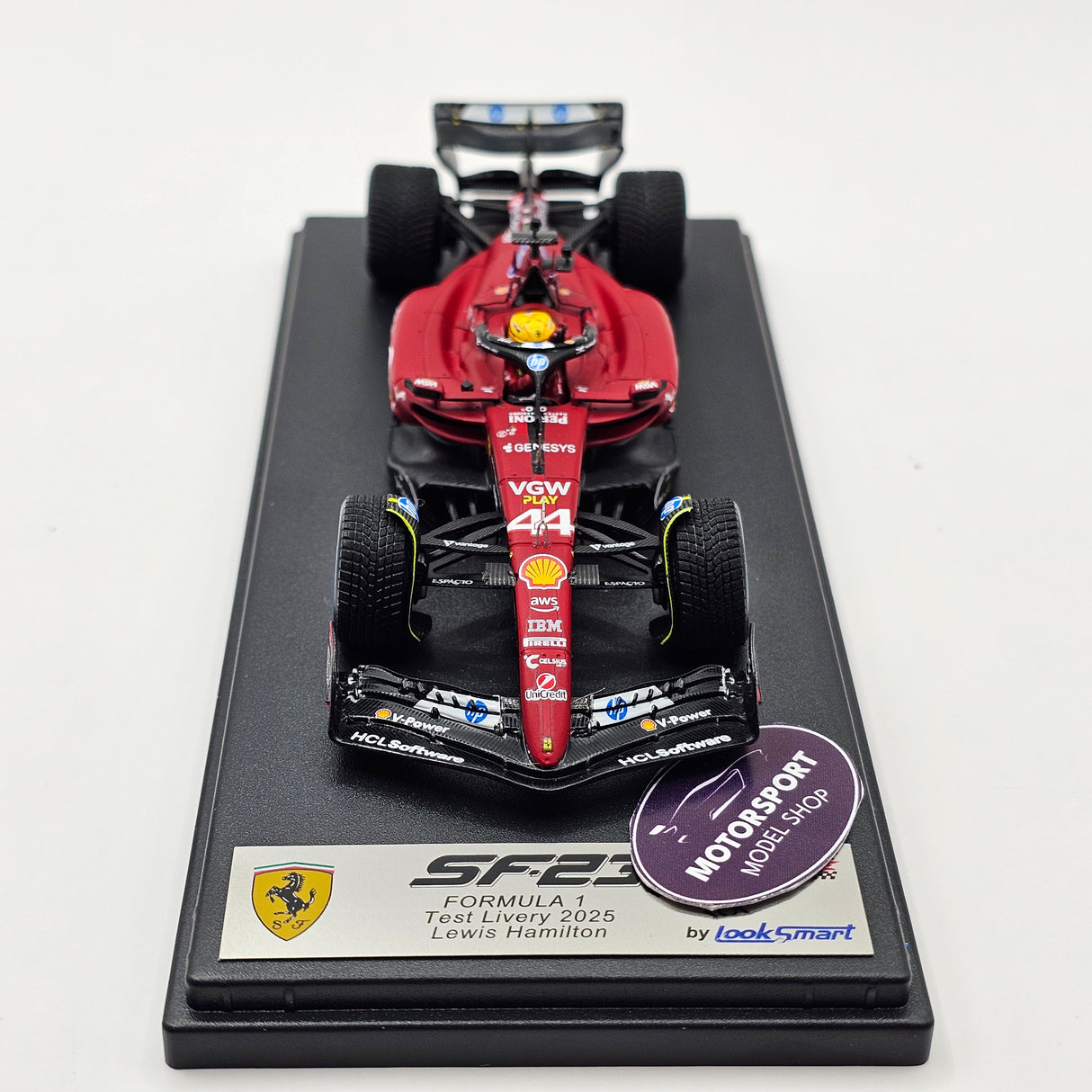 Looksmart Ferrari SF-23 #44 Lewis Hamilton 2025 Fiorano Test 1/43 Scale LSF1073