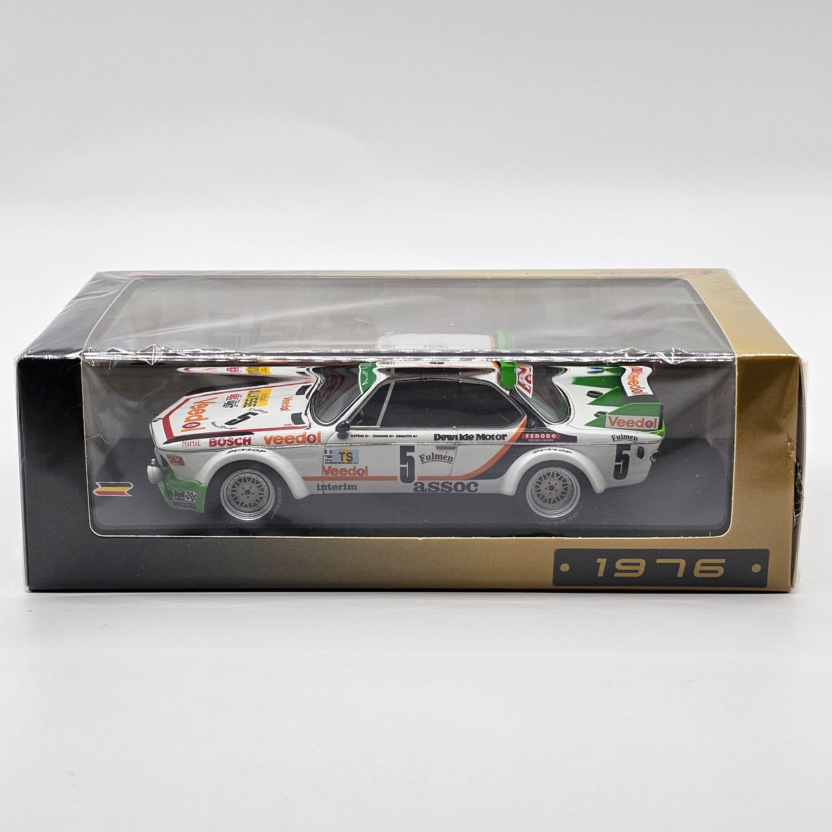 Spark BMW 3.0 CSL #5 Ecurie Jemeda Winner 24 Hours of Spa 1976 1/43 Scale 43SPA1976