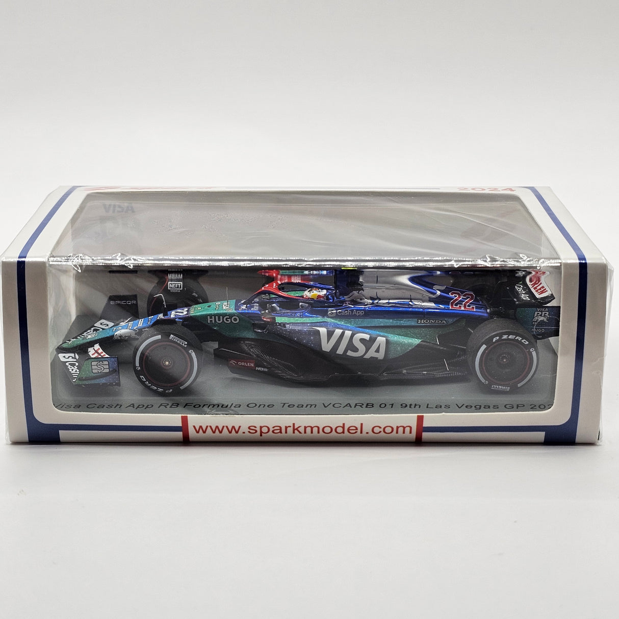 Spark RB VCARB 01 #22 Yuki Tsunoda Las Vegas F1 GP 2024 1/43 Scale S9548