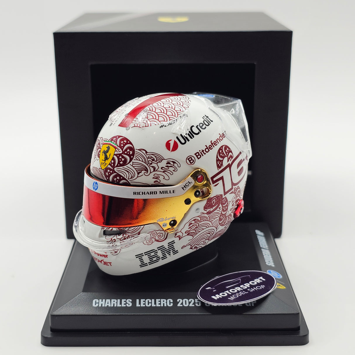 Looksmart Charles Leclerc Scuderia Ferrari HP China GP 2025 1/5 Scale Helmet LSHEL011