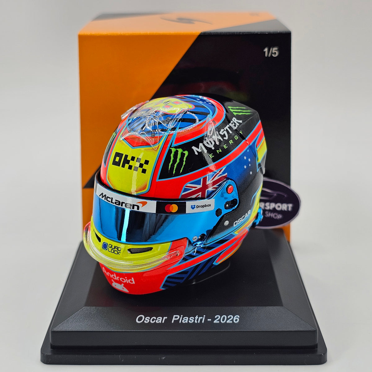 Spark Oscar Piastri McLaren Mastercard F1 Team 2026 Season Helmet 1/5 Scale 5HF244