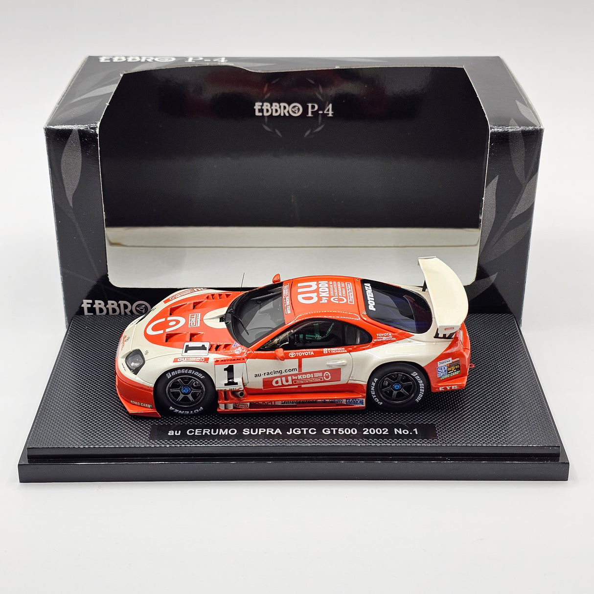 EBBRO P4 Toyota Supra #1 au Cerumo JGTC GT500 2002 Resin Collection 1/43 Scale