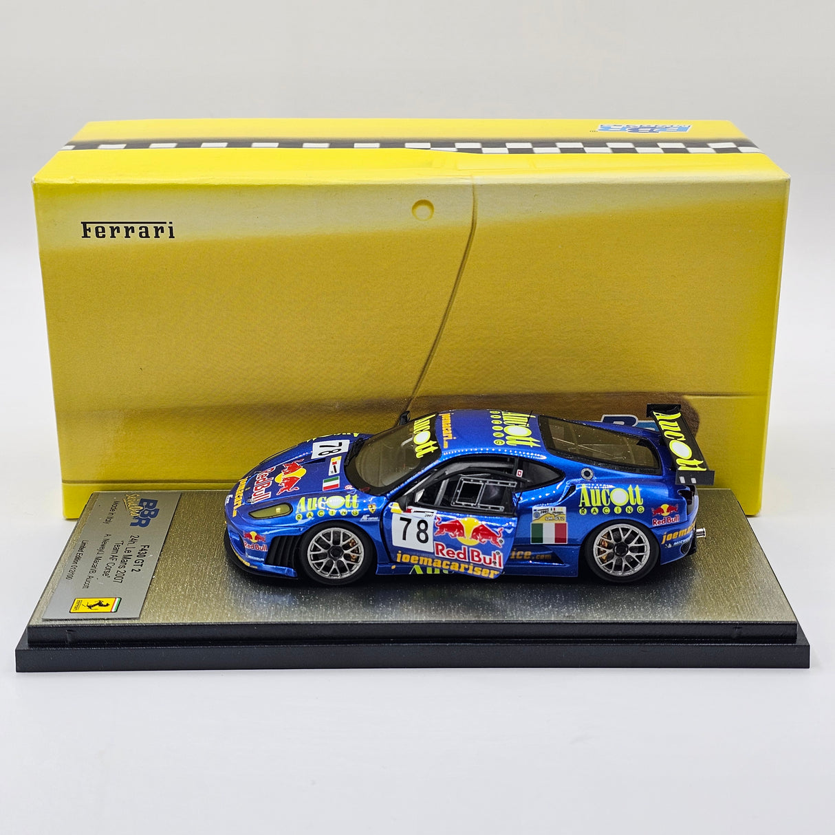 BBR Ferrari F430 GT2 #78 AF Corse Aucott Racing 24Hrs Le Mans 2007 1/43 Scale