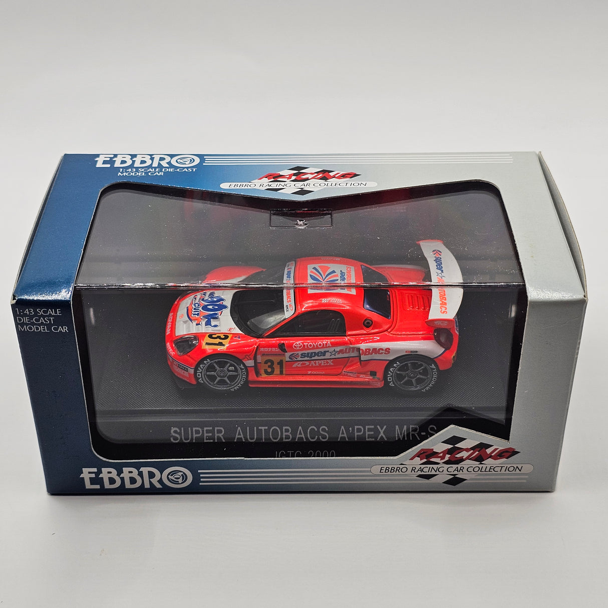 EBBRO Toyota MR-S #31 Super Autobacs A'PEX JGTC GT300 2000 1/43 Scale