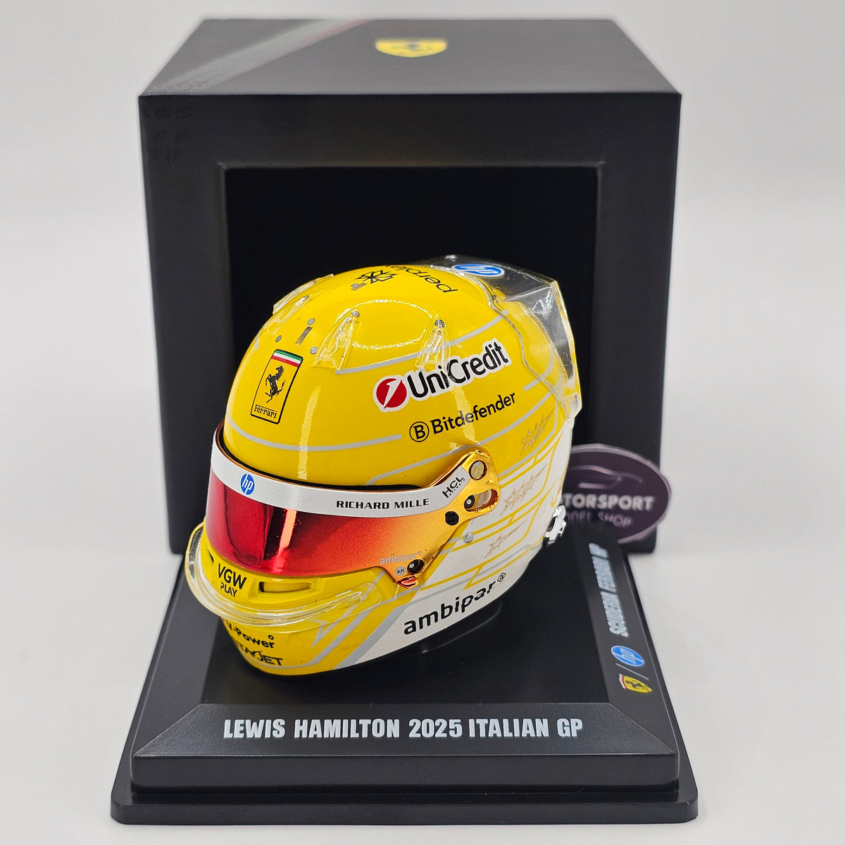 Looksmart Lewis Hamilton Italian GP 2025 Scuderia Ferrari HP 1/5 Scale Helmet LSHEL021