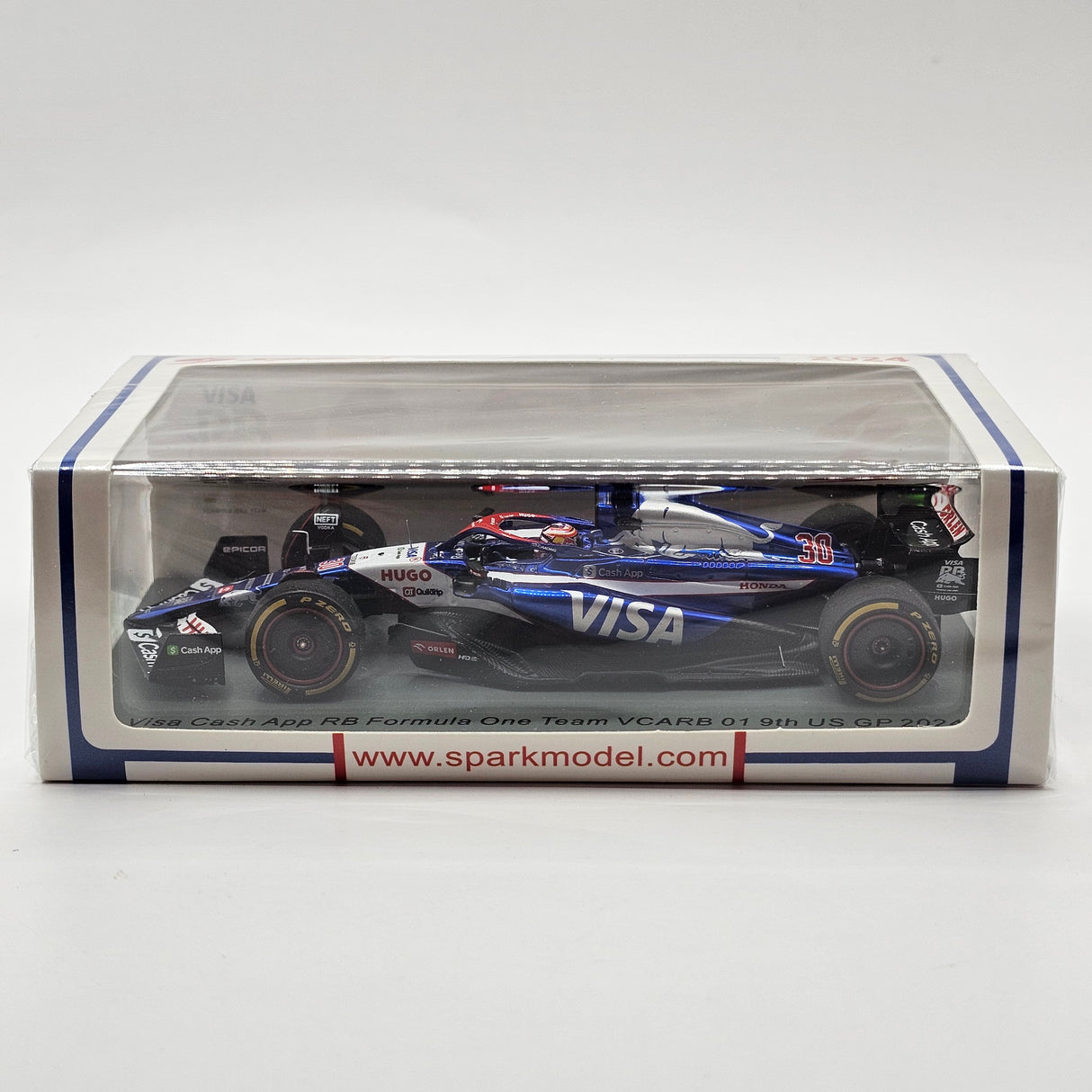Spark Visa Cash App F1 Team VCARB 01 #30 Lawson US F1 GP 2024 1/43 Scale S9558