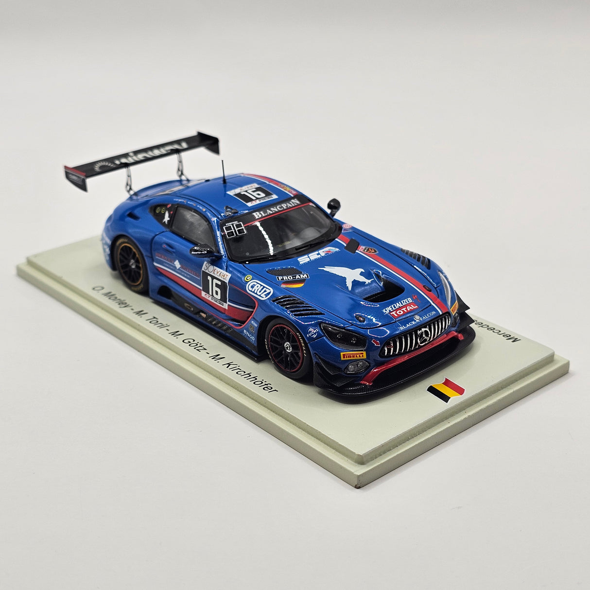 Spark Mercedes-AMG GT3 #16 Black Falcon 24Hrs Spa 2017 PRO-AM Cup Winner 1/43 Scale