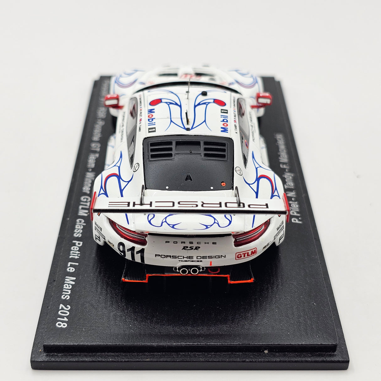 Spark Porsche 911 RSR #911 Porsche GT Team GTLM Winner Petit Le Mans 2018 1/43 Scale