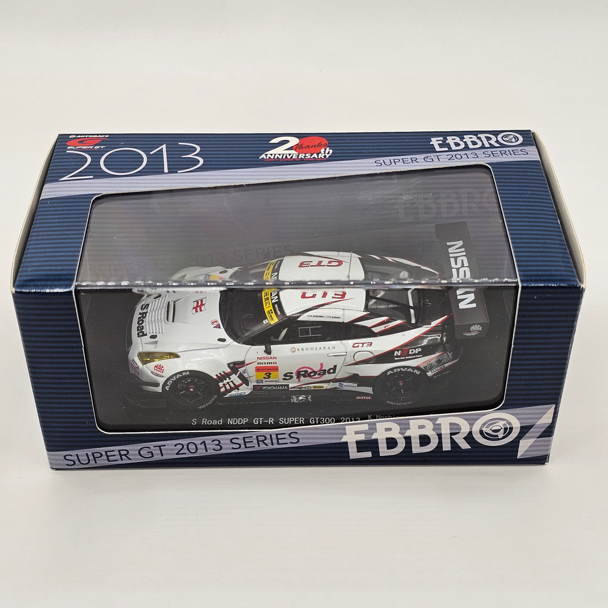 EBBRO Nissan GT-R GT3 GT300 #3 S-Road NDDP Racing Super GT 2013 1/43 Scale