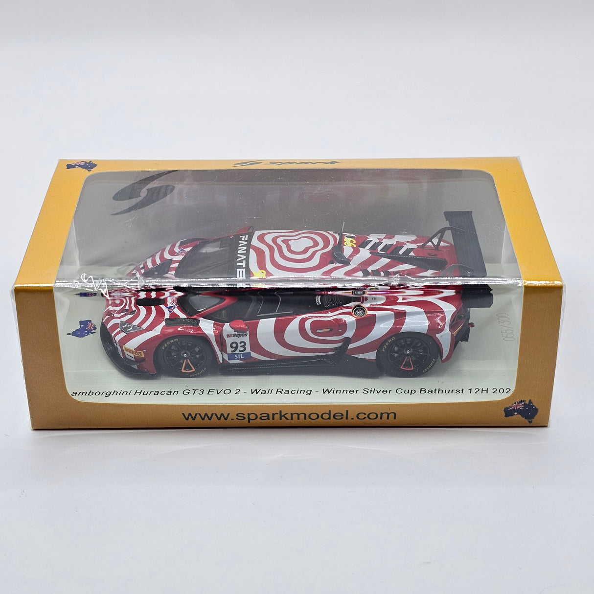 Spark Lamborghini Huracan GT3 #93 Wall 12Hrs Bathurst 2024 Silver Winner 1/43 Scale