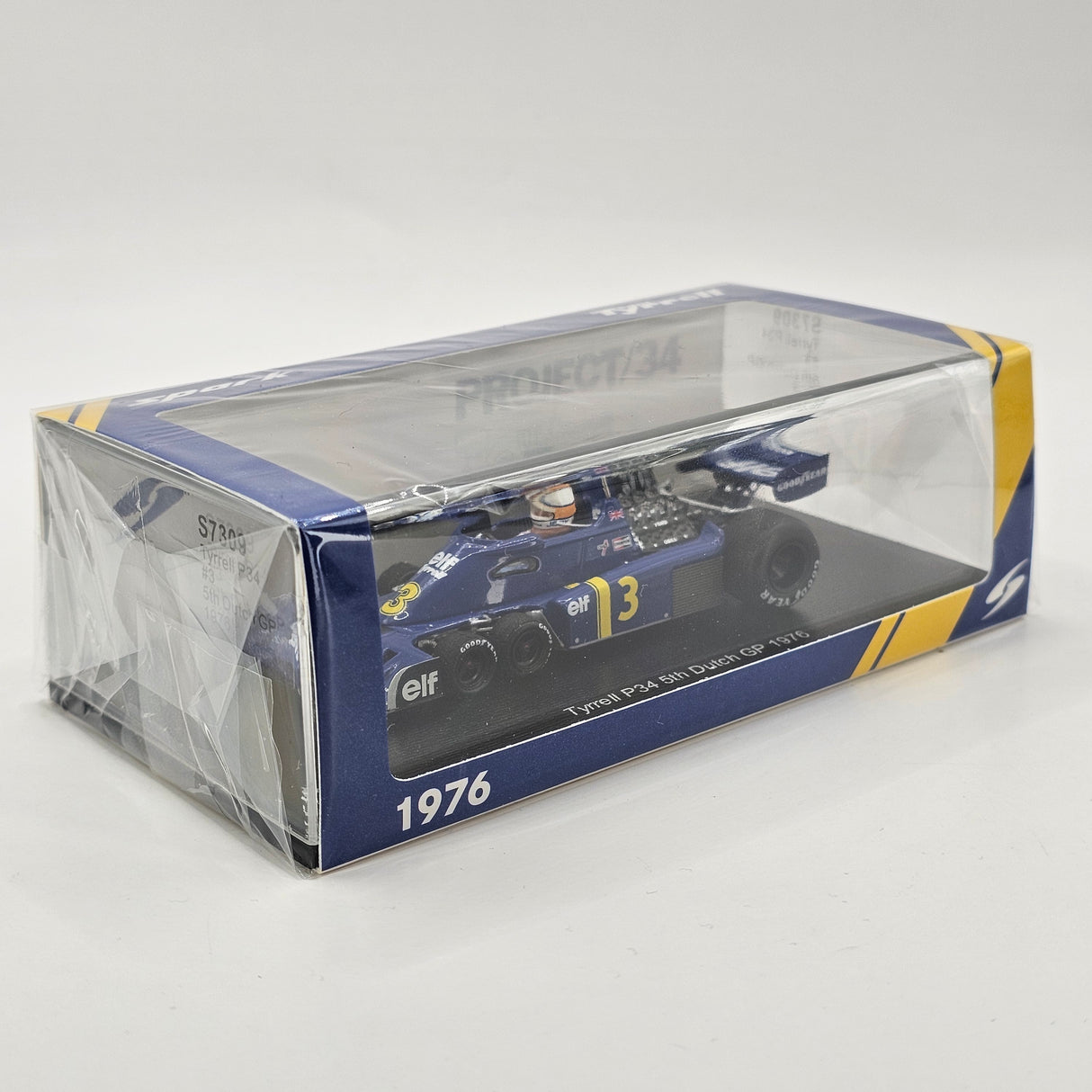 Spark Tyrrell P34 #3 Jody Scheckter 5th Dutch F1 GP 1976 1/43 Scale S7309