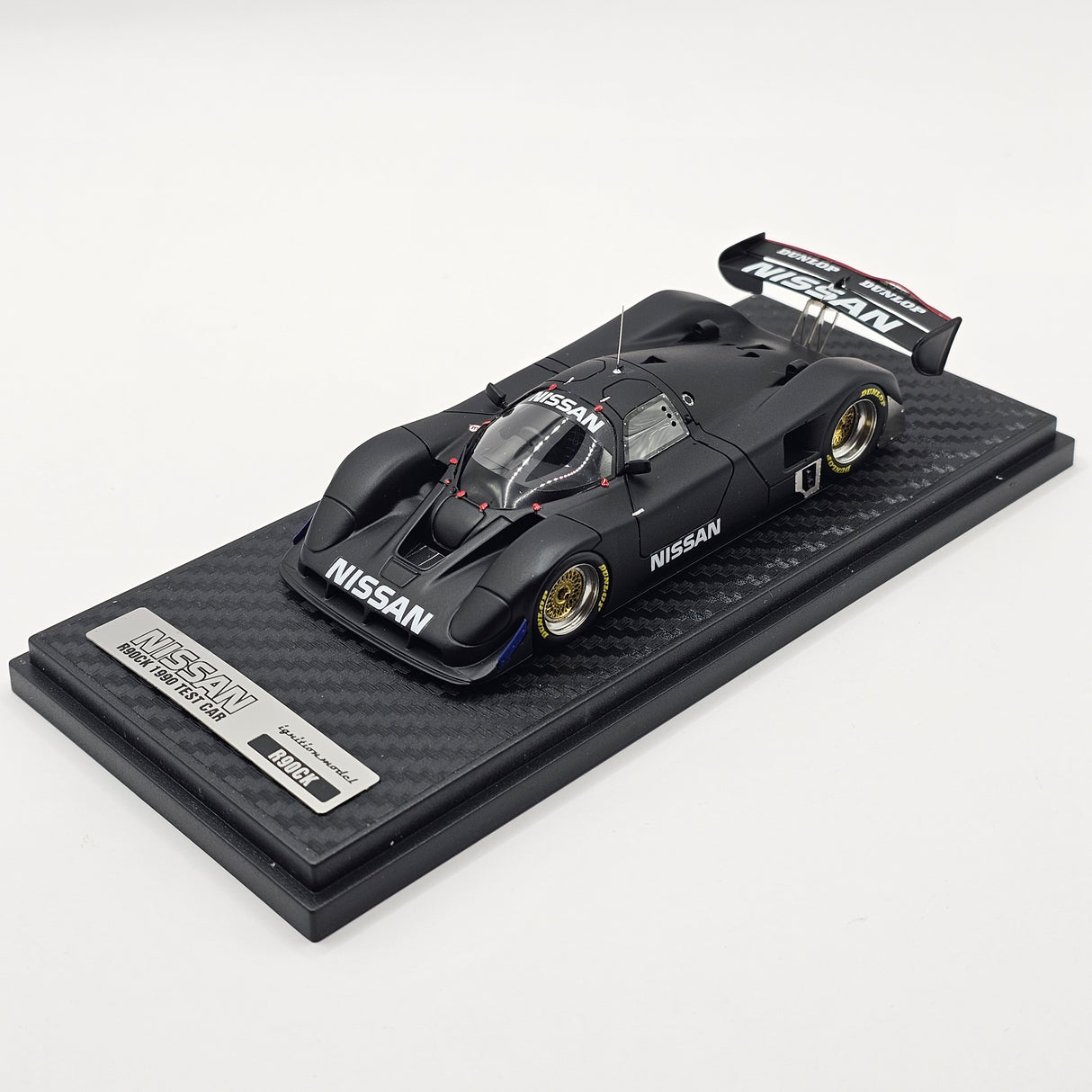 Ignition Model Nissan R90CK 1990 Test Car Black 1/43 Scale - Damaged Wing