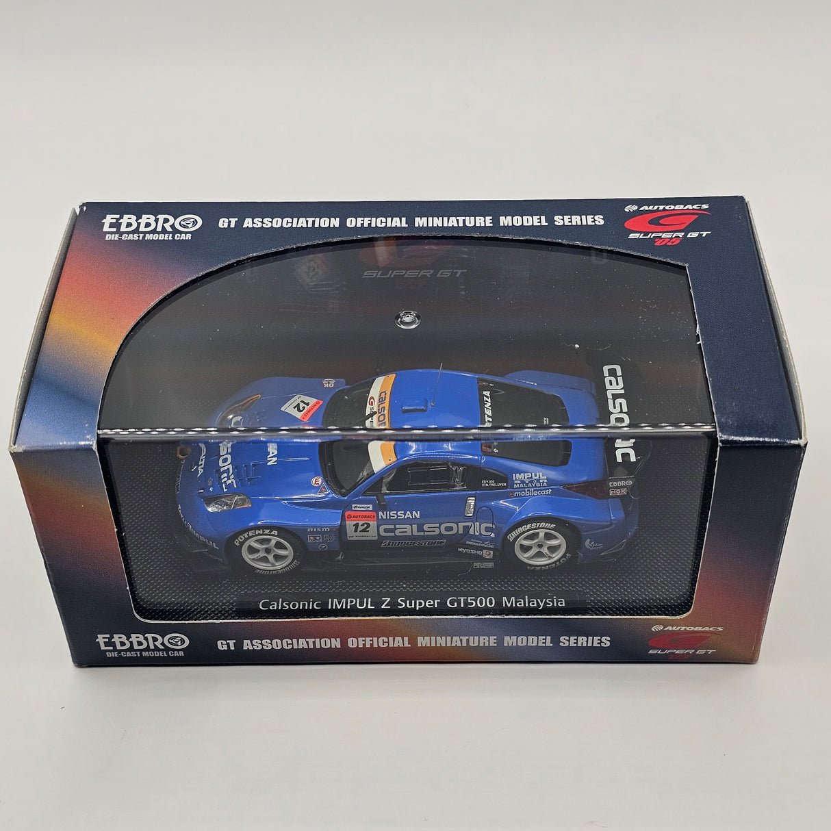 EBBRO Nissan Z #12 Calsonic Impul Super GT GT500 2005 Malaysia 1/43 Scale