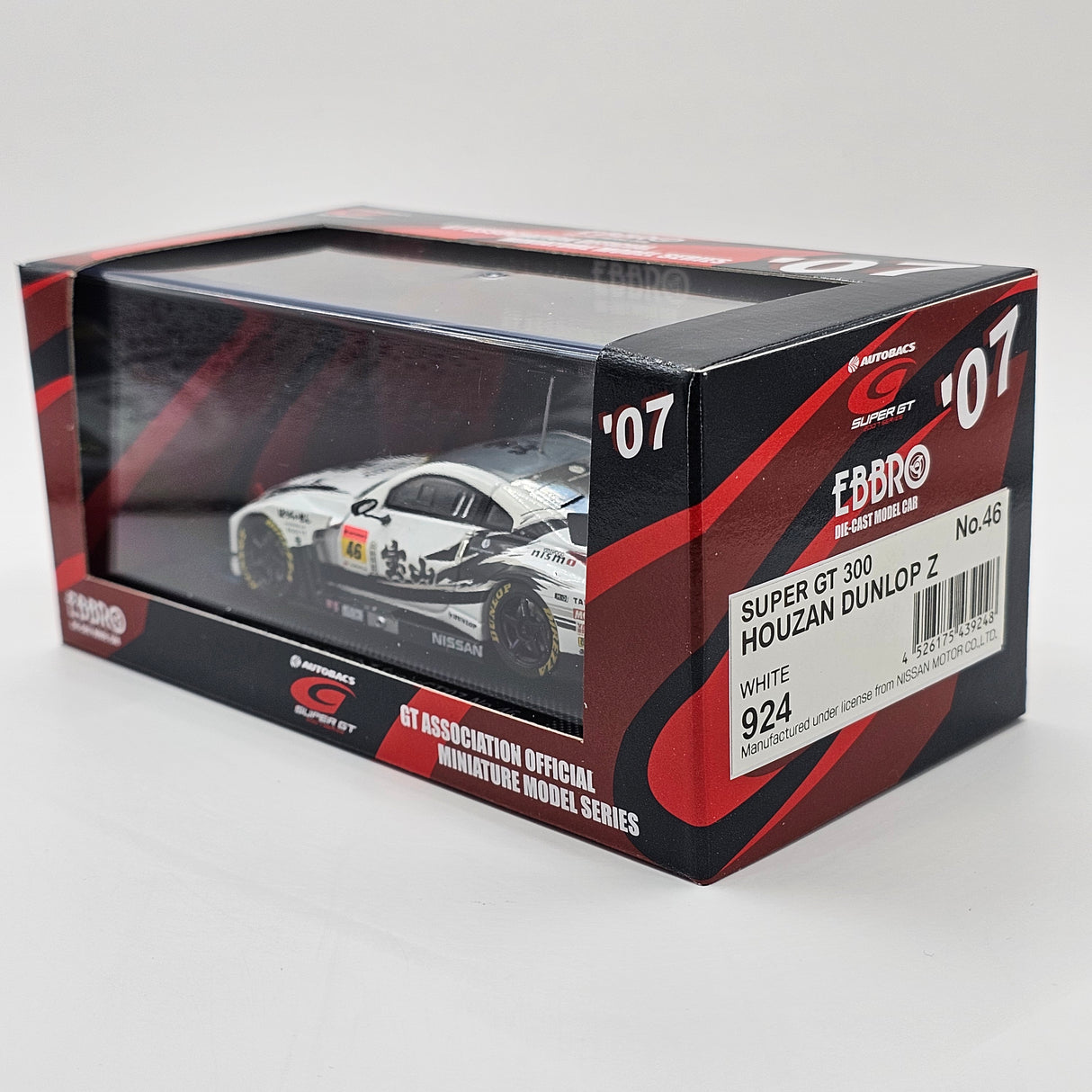 EBBRO Nissan Z #46 MOLA Houzan Dunlop Super GT GT300 2007 1/43 Scale