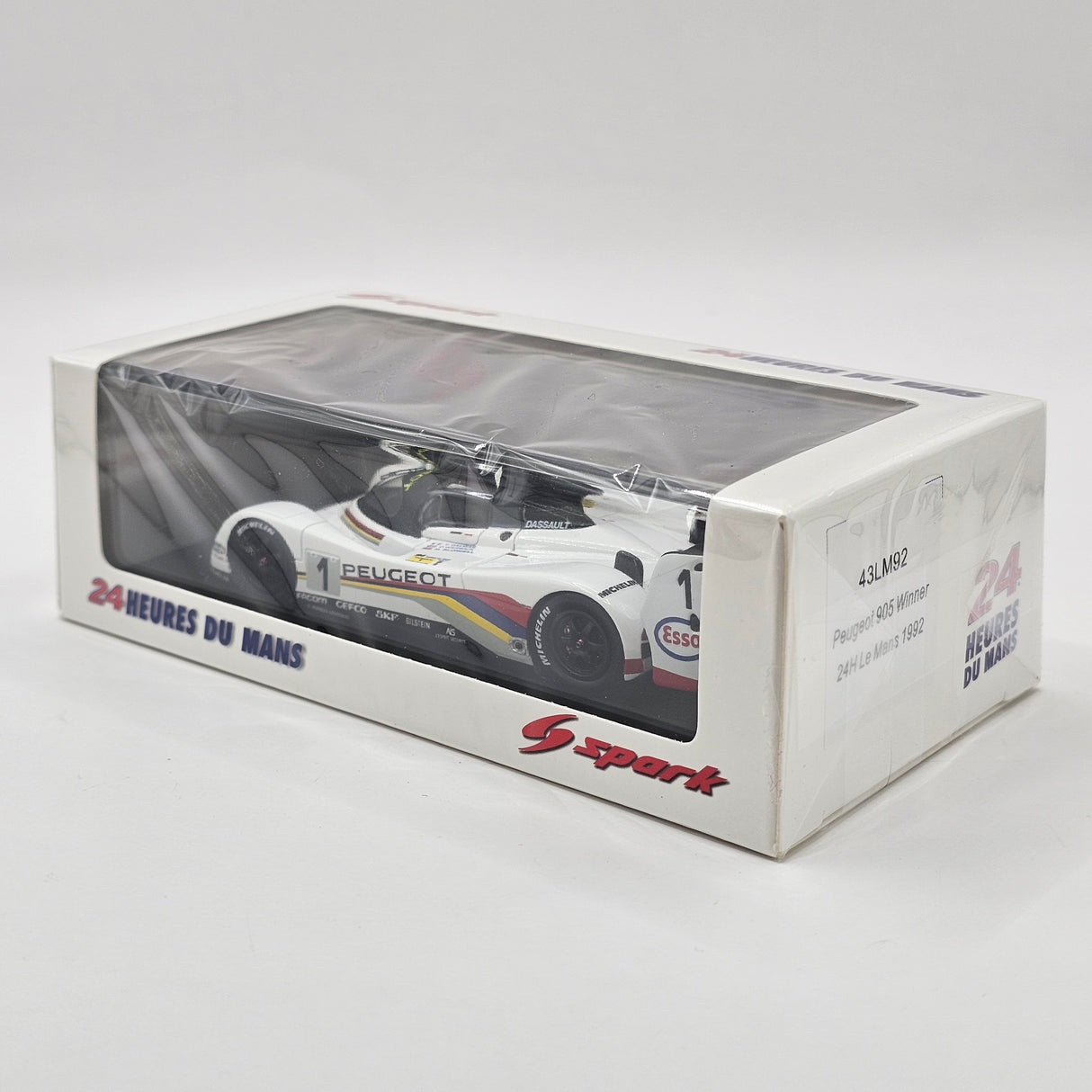 Spark Peugeot 905B #1 Peugeot Talbot Sport 24Hrs Le Mans 1992 Winner 1/43 Scale