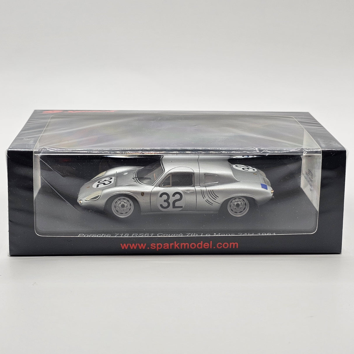 Spark Porsche 718 RS61 Coupé #32 Porsche KG 7th Le Mans 24H 1961 1/43 Scale