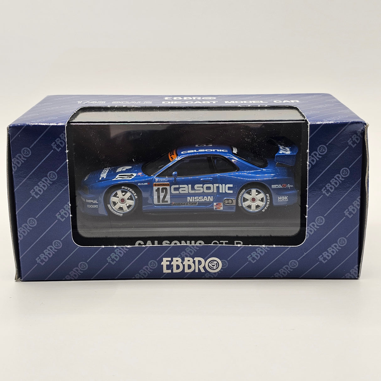 EBBRO Nissan Skyline GTR R34 #12 Calsonic Team Impul JGTC 1999 1/43 Scale