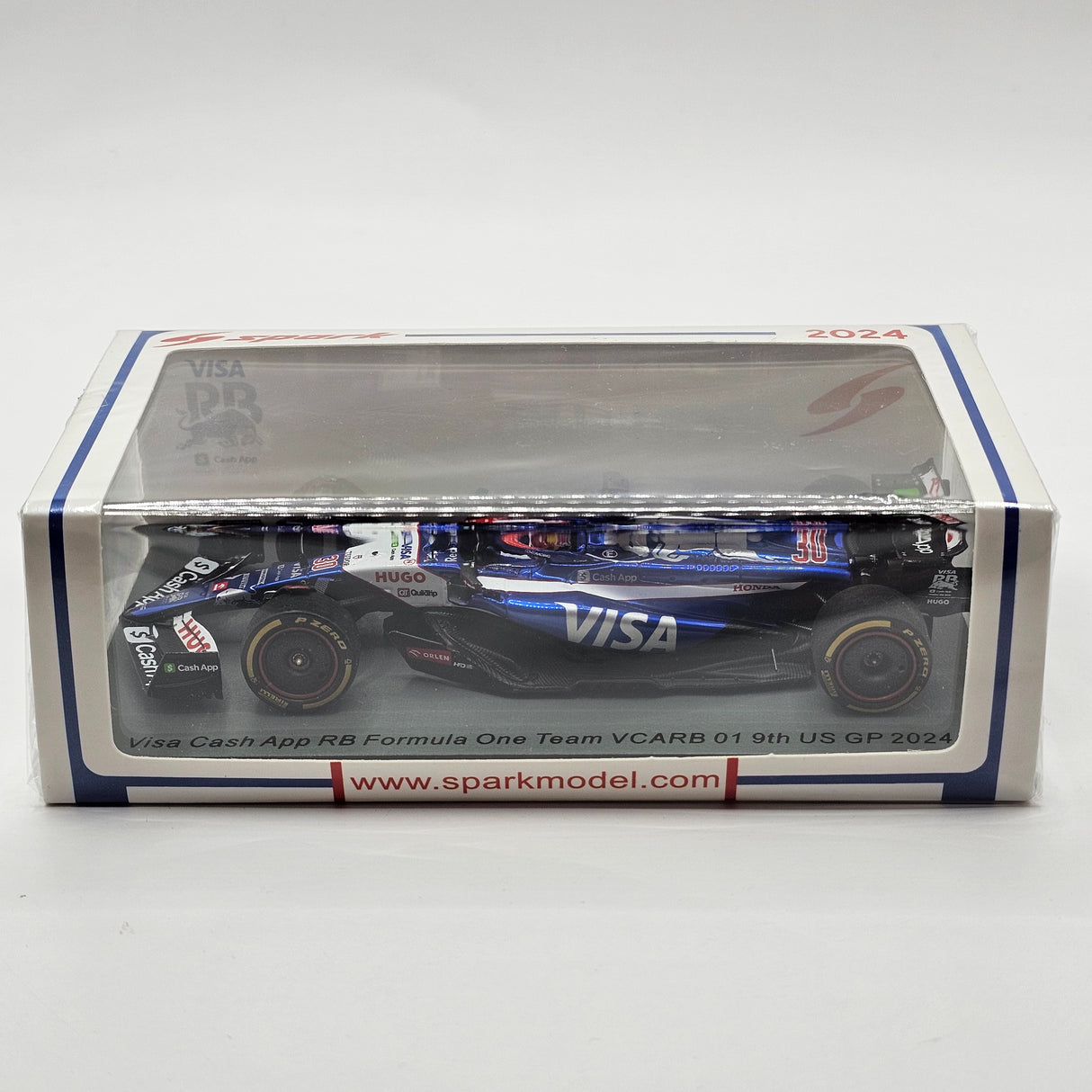 Spark Visa Cash App F1 Team VCARB 01 #30 Lawson US F1 GP 2024 1/43 Scale S9558