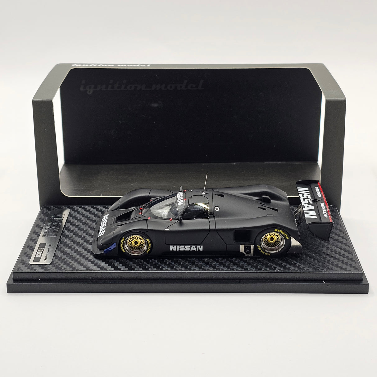 Ignition Model Nissan R90CK 1990 Test Car Black 1/43 Scale - Damaged Wing