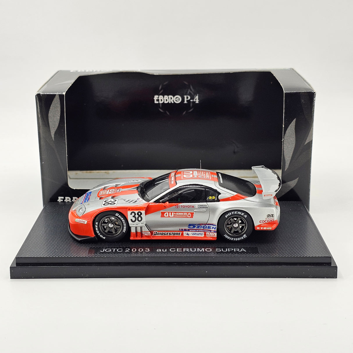 EBBRO P4 Toyota Supra GT500 #38 au Toyota Team Cerumo JGTC 2003 1/43 Scale
