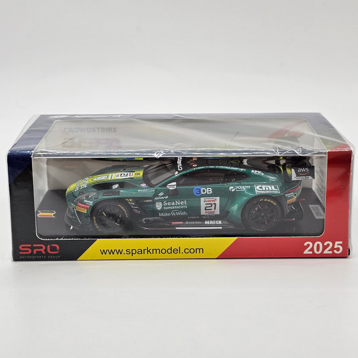 Spark Aston Martin Vantage AMR GT3 EVO #21 Comtoyou Racing 24Hrs Spa 2025 1/43 Scale