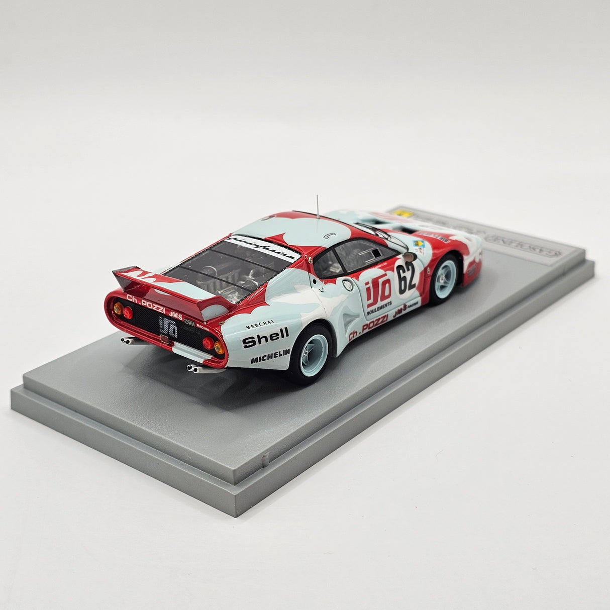 BBR Gasoline Ferrari 512BB/LM #62 JMS Racing 24Hrs Le Mans 1979 1/43 Scale