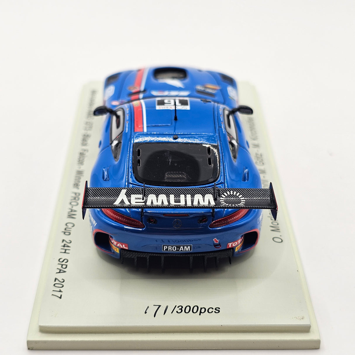 Spark Mercedes-AMG GT3 #16 Black Falcon 24Hrs Spa 2017 PRO-AM Cup Winner 1/43 Scale