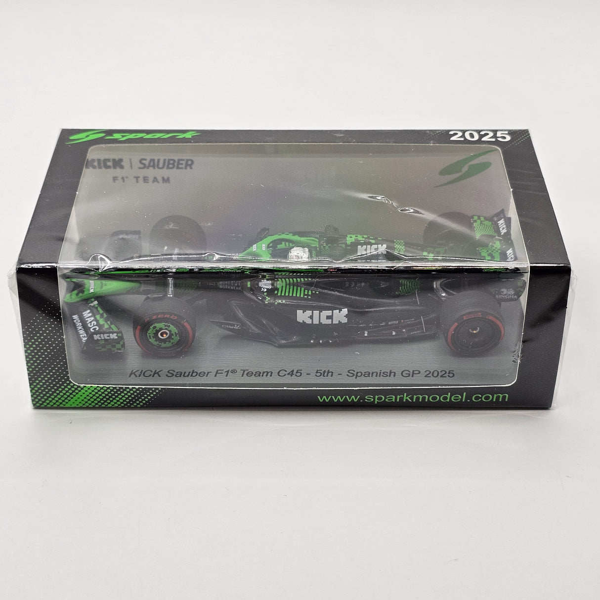 Spark Kick Sauber C45 #27 Nico Hulkenberg Spanish F1 GP 2025 5th 1/43 Scale S9620