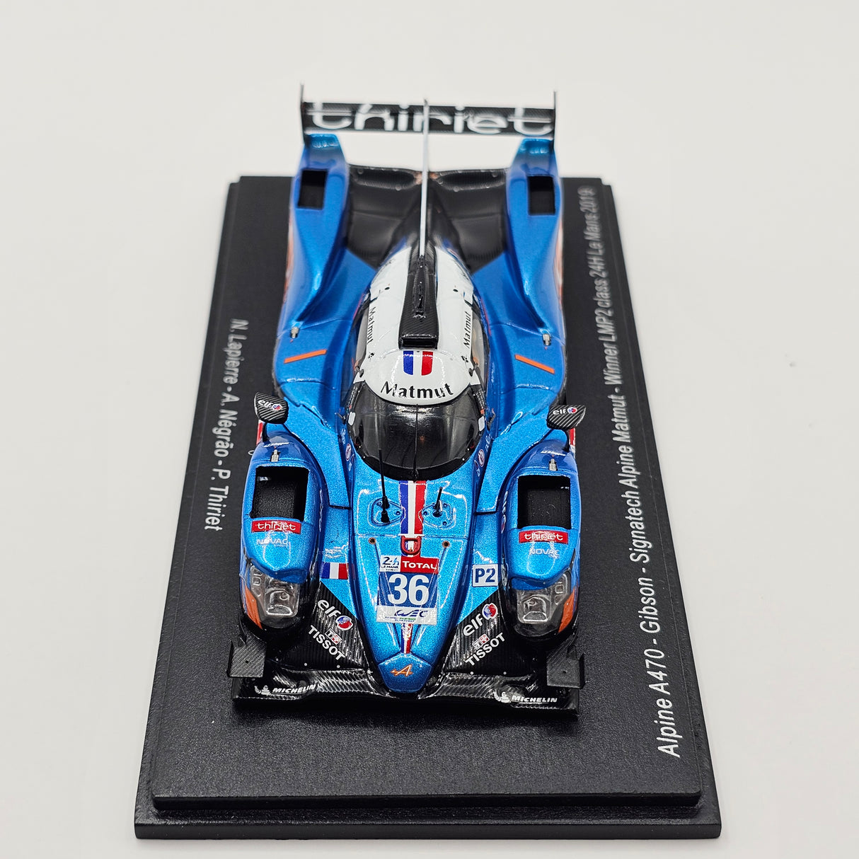 Spark Alpine A470 #36 Signatech Alpine Matmut 24Hr Le Mans 2019 LMP2 Win 1/43 Scale