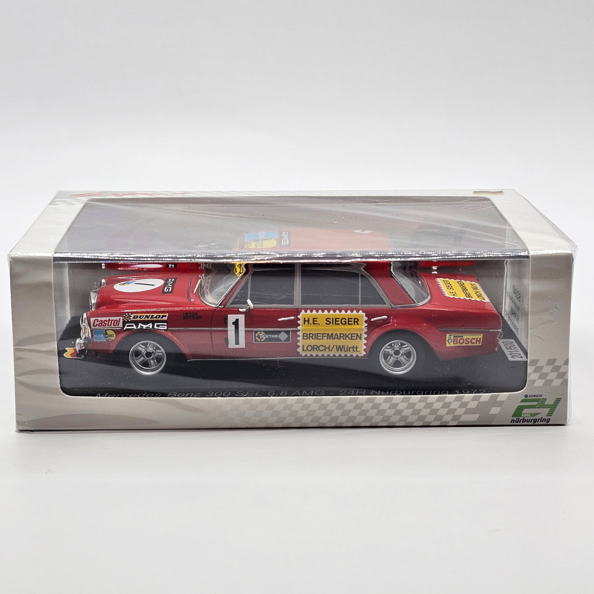 Spark Mercedes Benz 300 SEL AMG #1 24Hrs Nurburgring 1972 1/43 Scale SG940